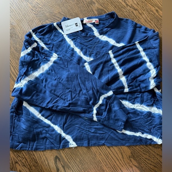 Anthropologie Maronie Blue Tie-Dye Pullover Crewneck Long Sleeve NWT Size Small - Picture 4 of 4
